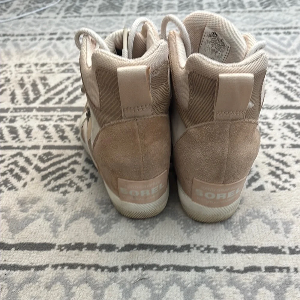 Sorel Women's Tan and Cream High-Top Sneakers - Picture 5 of 7